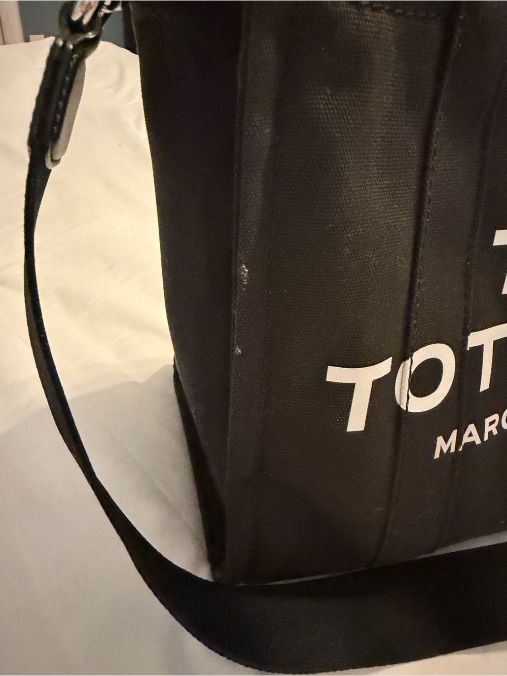 Marc Jacobs The Tote Bag - Black Canvas Tote - Picture 3 of 5
